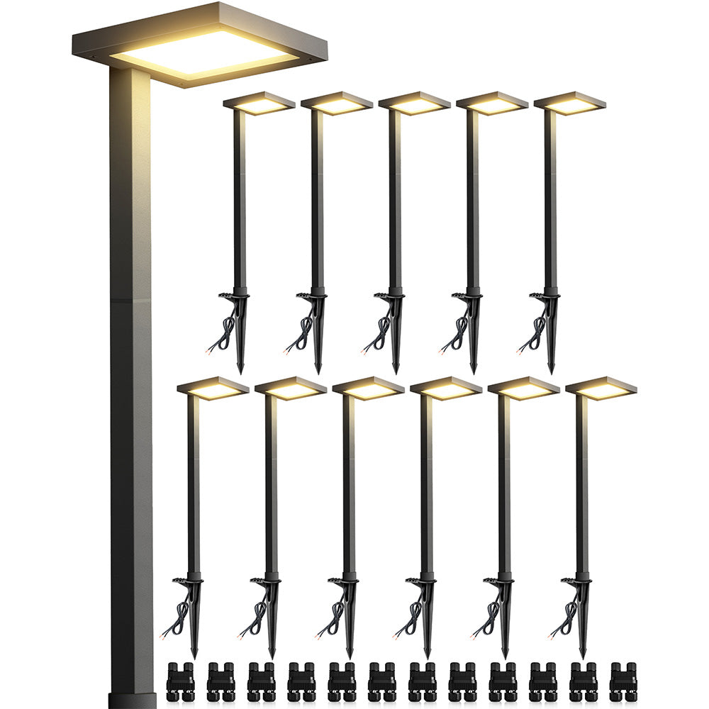Low Voltage Anti-Glare LED Landscape Pathway Lights 12 Pack LDAWB-05-12C