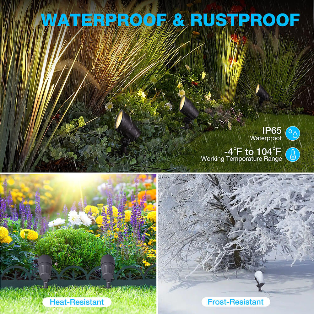 Low Voltage 6W LED Warm White Anti-Glare Landscape Spotlights 8 Pack CLWS-06-08C