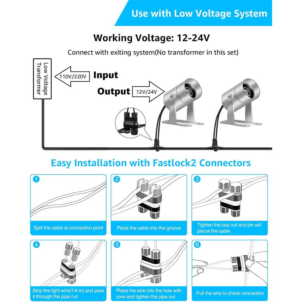 Low Voltage 3W LED IP68 Waterproof Underwater Submersible Fountain Pond Lights 1 Pack ULWS-03-01 SUNVIE