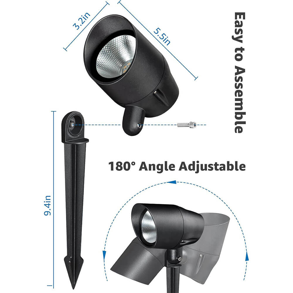 120V 15W Waterproof LED Color Changing Plug in Uplight Landscape Lights with Remote Control CHRS-15-01 SUNVIE