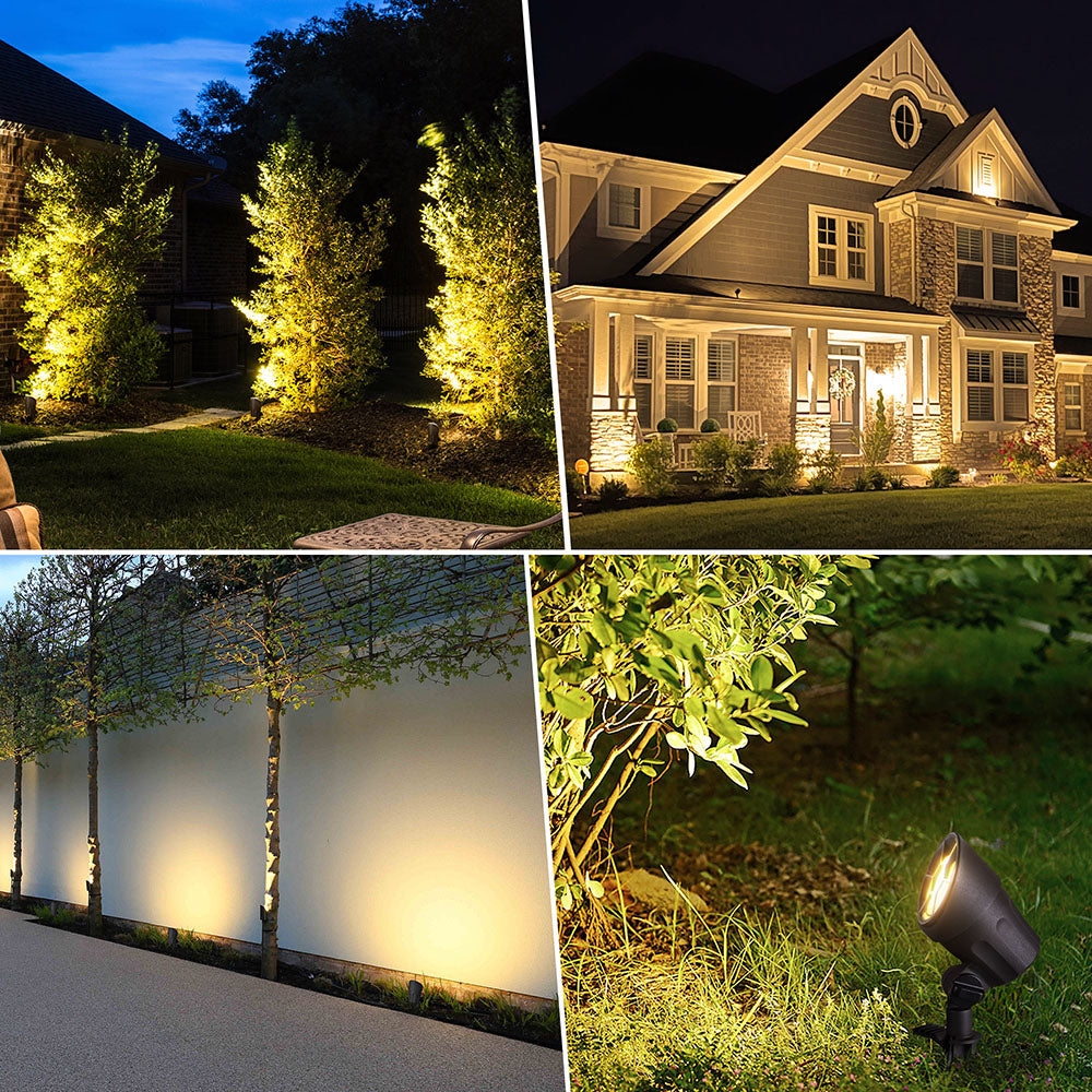 Low Voltage 6W LED Heavy Duty Anti-Glare Landscape Spotlights 4 Pack CLWS-06-04C