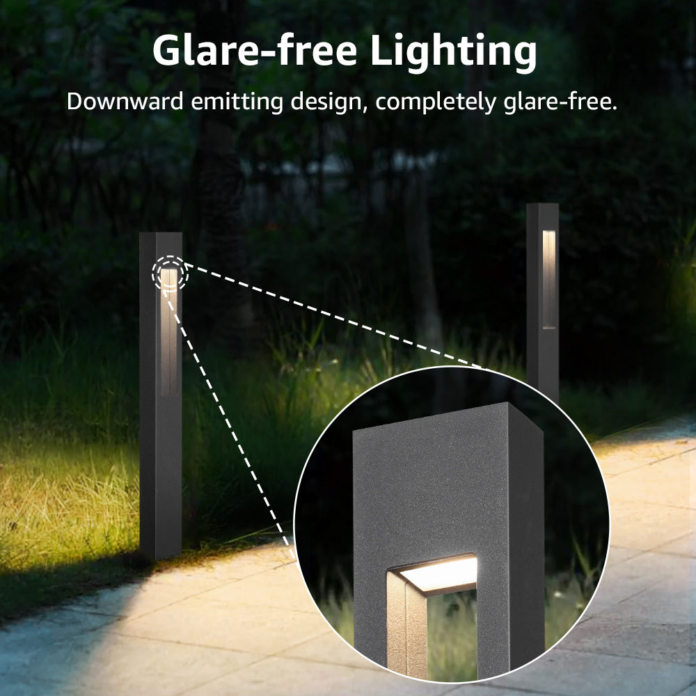 Low Voltage 3W LED Hollow Cuboid Landscape Pathway Lights 2 Pack LFAWB-03-02C