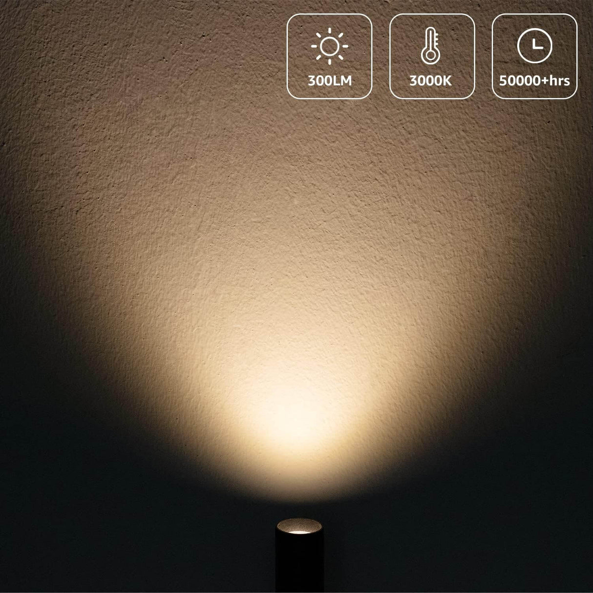 Black LED Floor Uplighting Spotlight Indoor with Foot Switch 120V 3W 2 Pack SHWS-03C-02B - SUNVIE