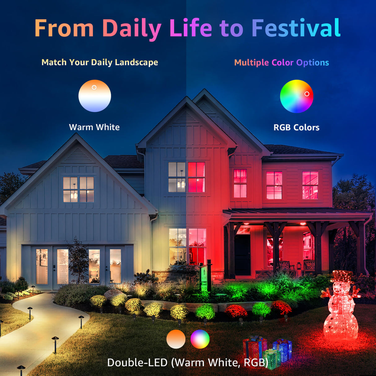 120V 12W RGB LED Color Changing Outdoor Landscape Spotlights 6 Pack with Remote Control CHRS-12-06