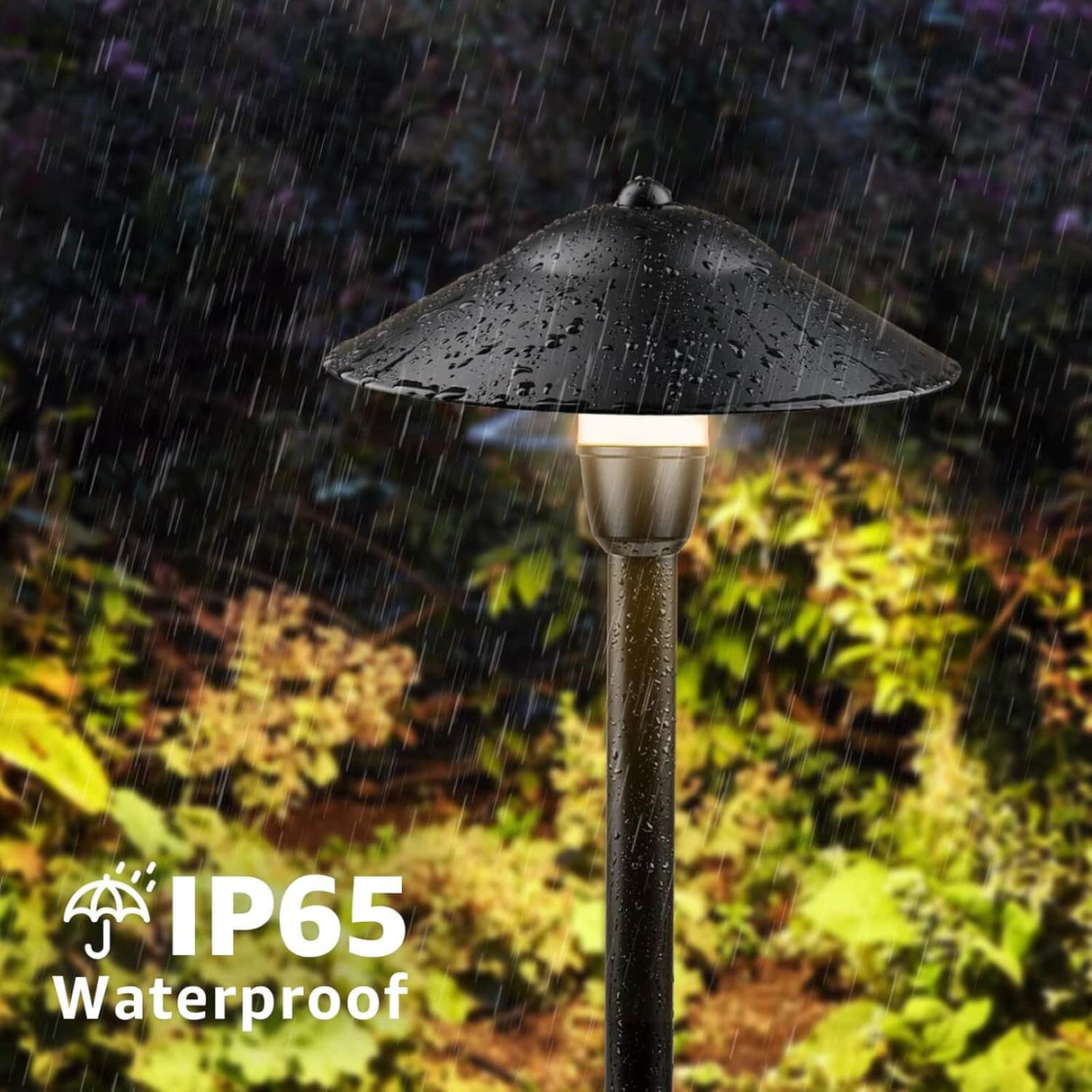 LED Low Voltage 3W Cast-Aluminum Landscape Pathway Lights with ETL Listed Cord 12 Pack LSAWB-03-12C SUNVIE