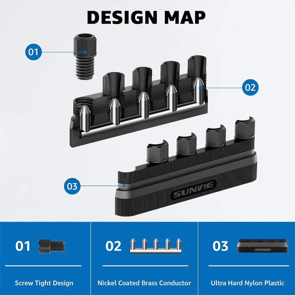 Fastlock3 Low Voltage 5-Way 12-20 Gauge Lighting Wire Connector Junction Hub 2 Pack LVCO-03-02 SUNVIE