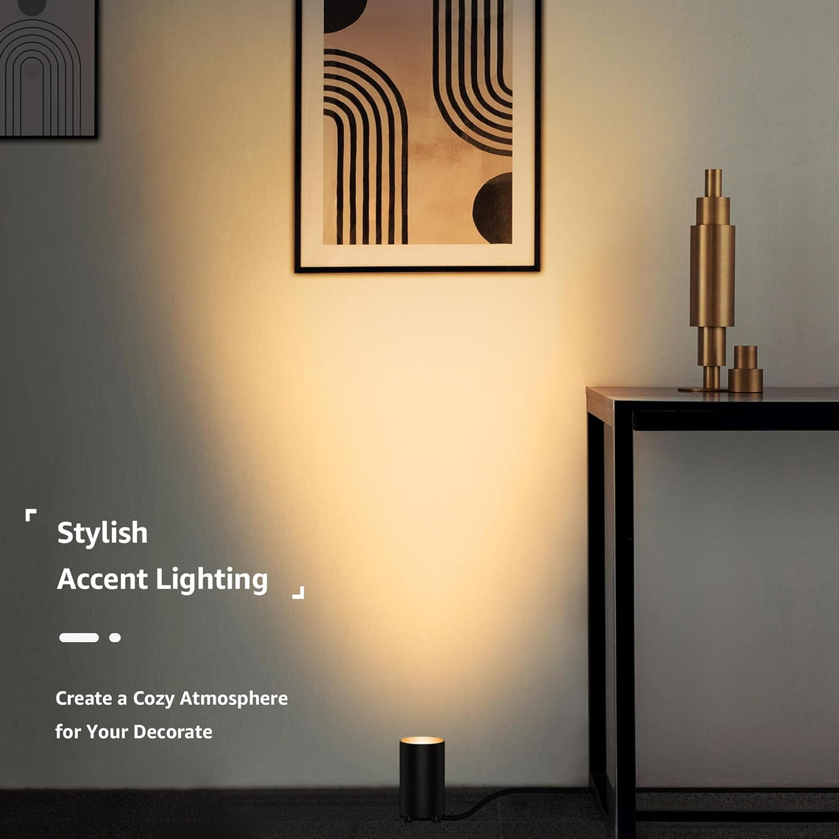 5W Black Uplighting Floor Can Spotlight with 2700K GU10 Bulbs & 5.9 FT Plug Cord & Foot Switch 2 Pack FCL-02B-02 SUNVIE