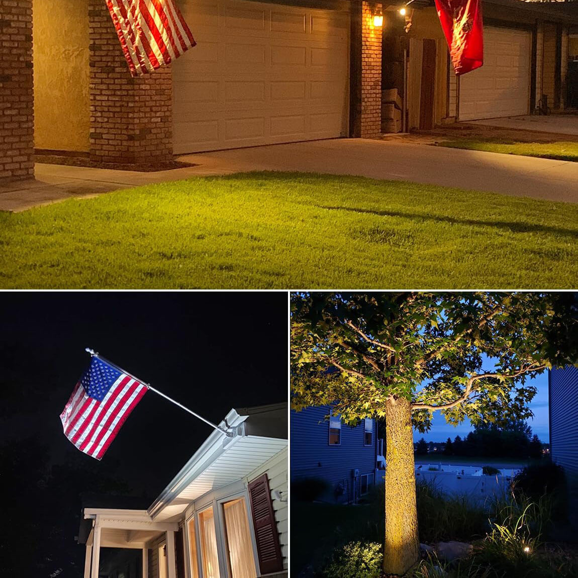 120V 20W 3000K LED Landscape Spotlight with Dusk to Dawn Photocell Sensor with 6 FT Cord 2 Pack CHWP-20-02P SUNVIE