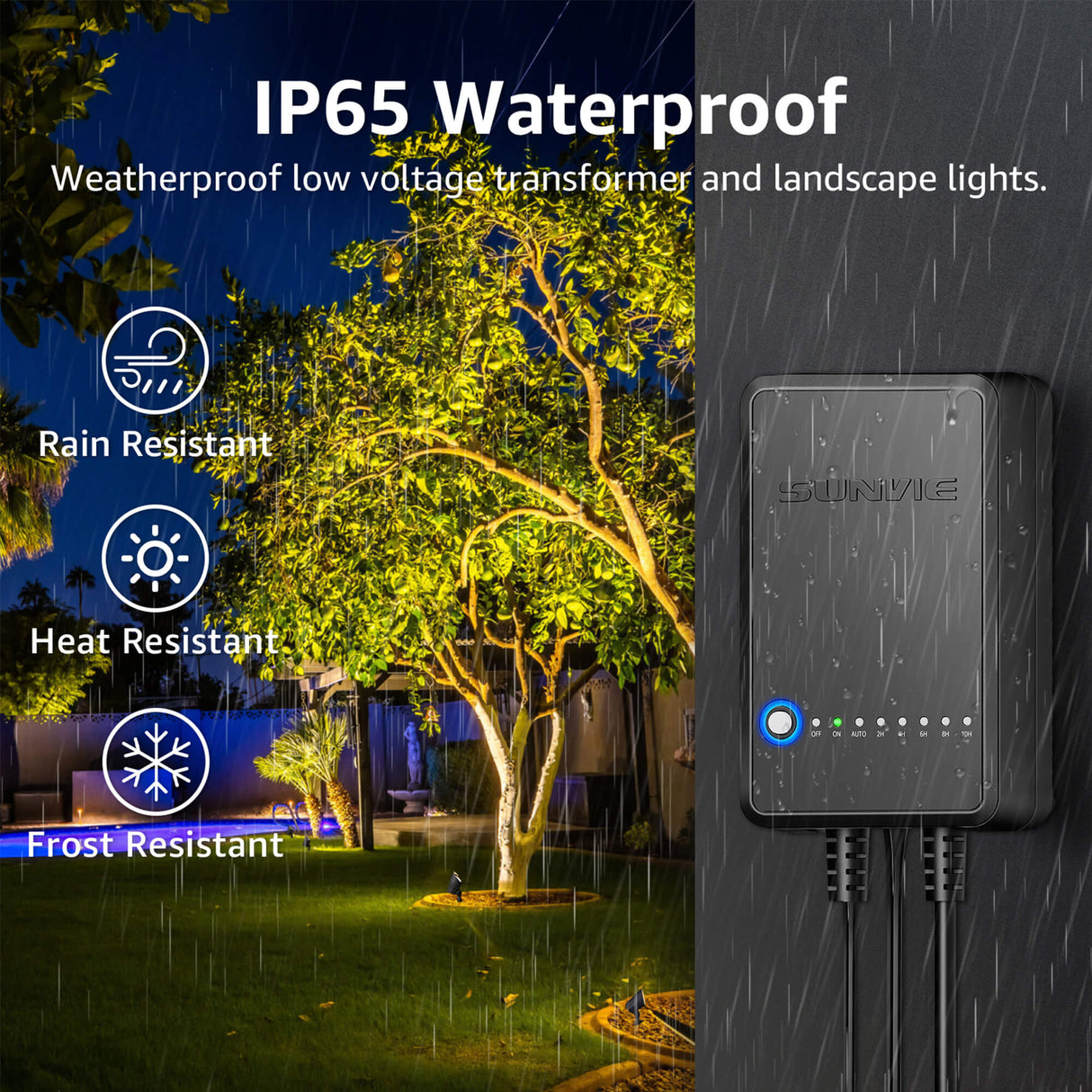 All-In-One Low Voltage 6W Landscape Lights Kit with Transformer, Wire & Connectors 8 Pack KTW-W8S06