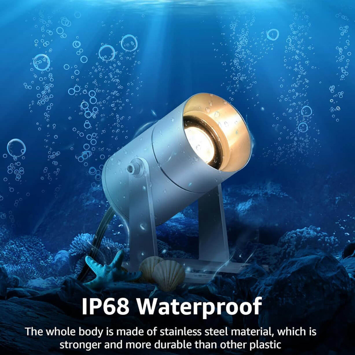 Low Voltage 3W LED IP68 Waterproof Underwater Submersible Fountain Pond Lights 1 Pack ULWS-03-01 SUNVIE