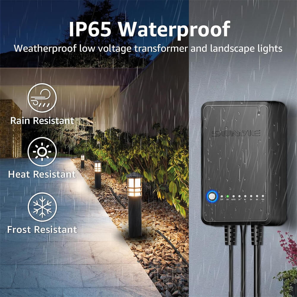 3W Low Voltage LED Cylinder Pathway Lighting Kit with Transformer & Wire & Connectors 8 Pack KTW-W8YA SUNVIE