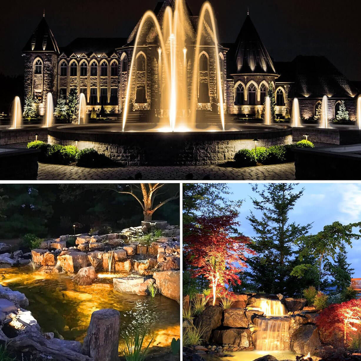 Low Voltage 3W LED IP68 Waterproof Underwater Submersible Fountain Pond Lights 1 Pack ULWS-03-01 SUNVIE