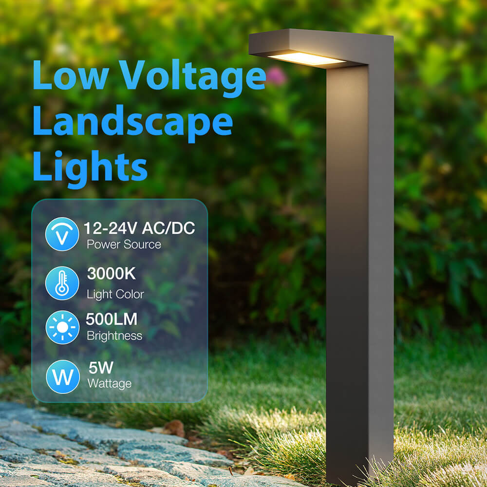 Low Voltage 5W LED Outdoor Waterproof Wired Pathway Lights With Connectors 4 Pack LHBW-05-04C