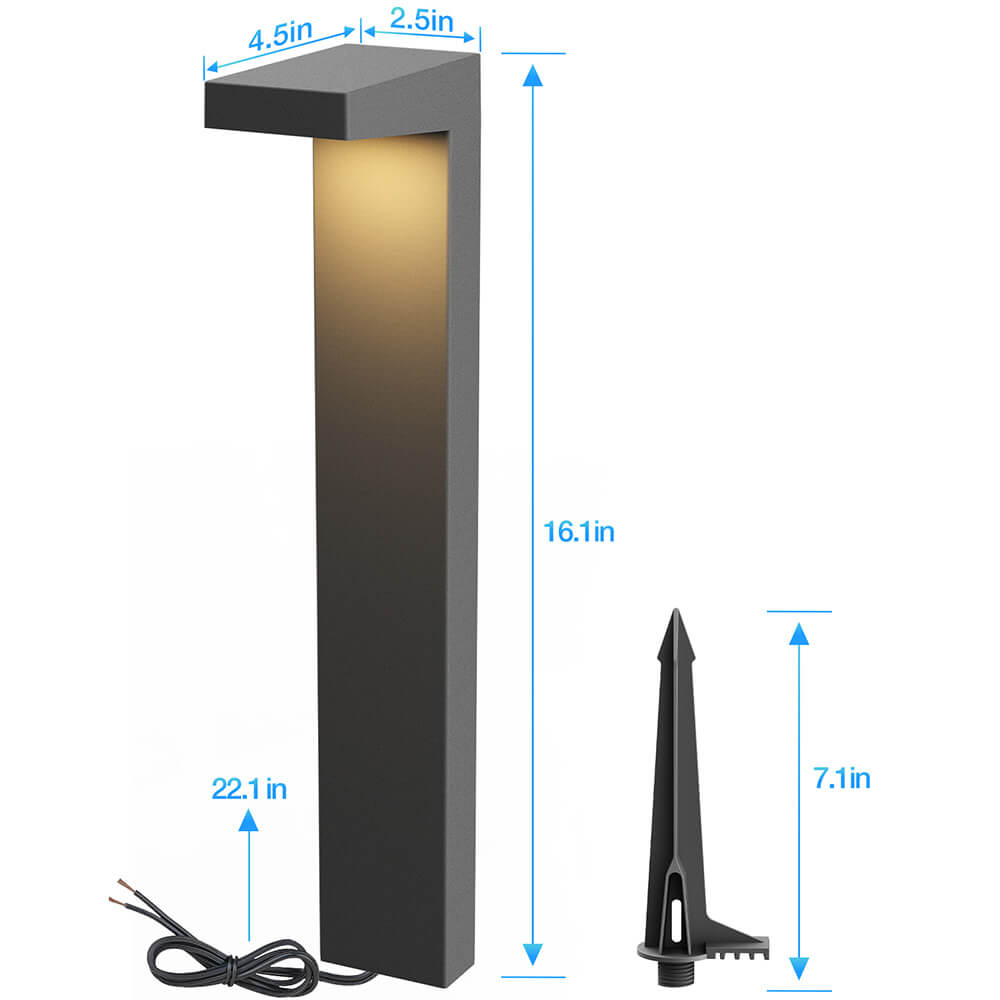 Low Voltage 5W LED Outdoor Waterproof Wired Pathway Lights With Connectors 4 Pack LHBW-05-04C