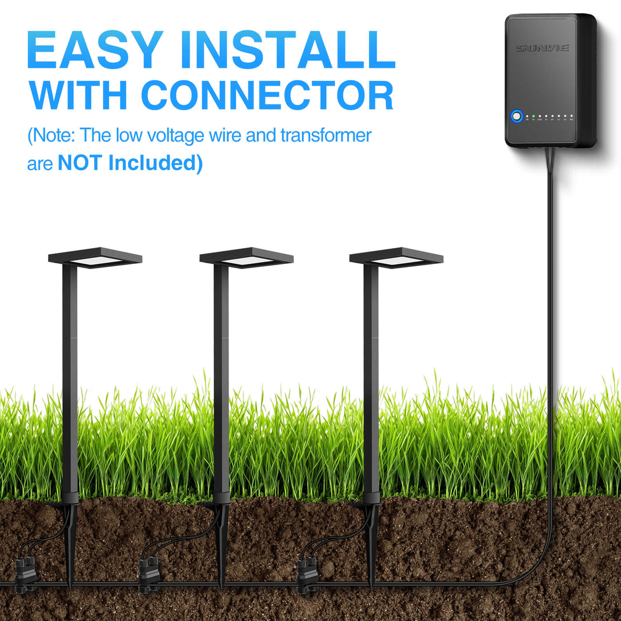 Low Voltage Anti-Glare 3CCT LED Landscape Path Lights 4 Pack LDATB-05-04C