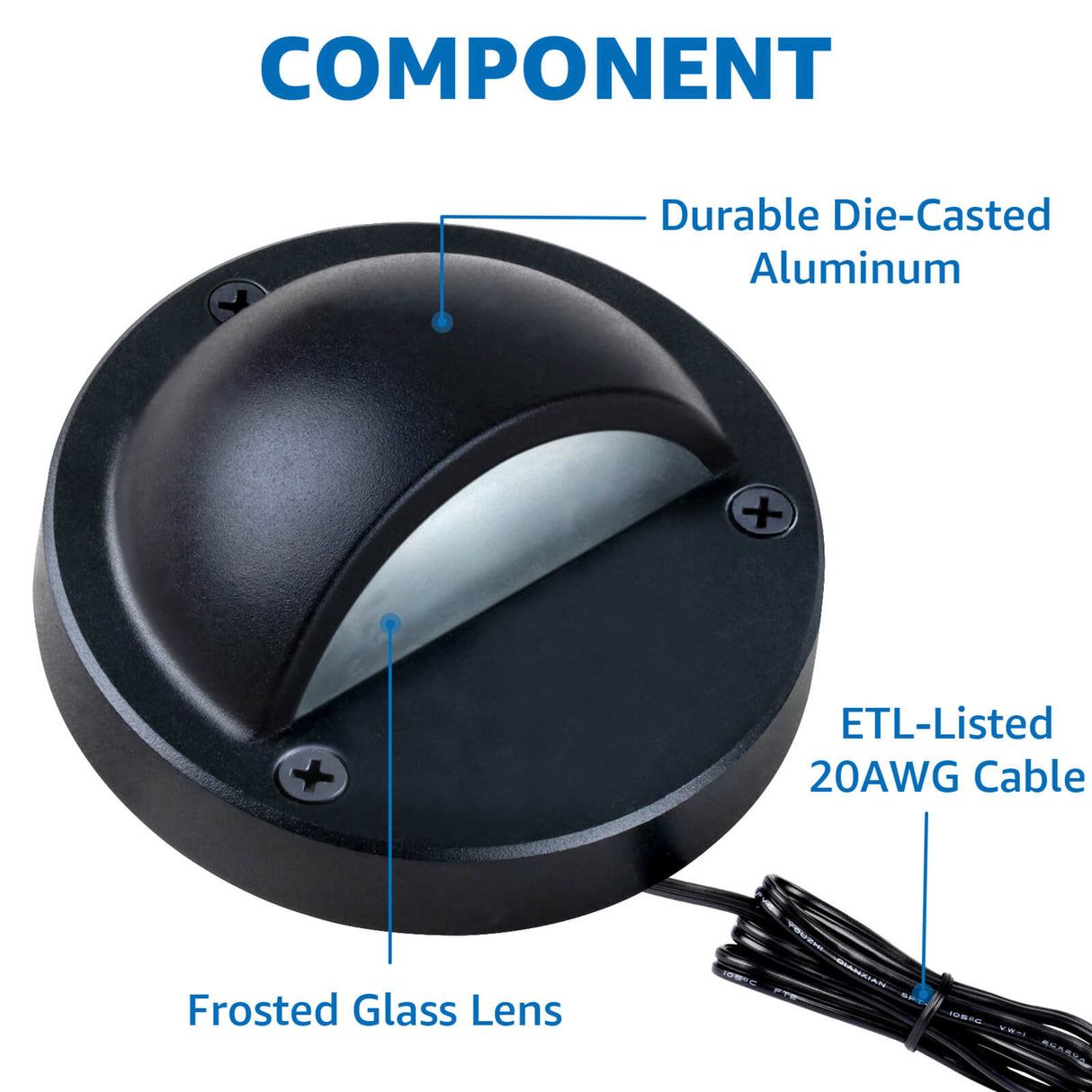 All-In-One Low Voltage Deck Lights Kit with Transformer, Wire & Connectors 8 Pack KTW-W8YBB