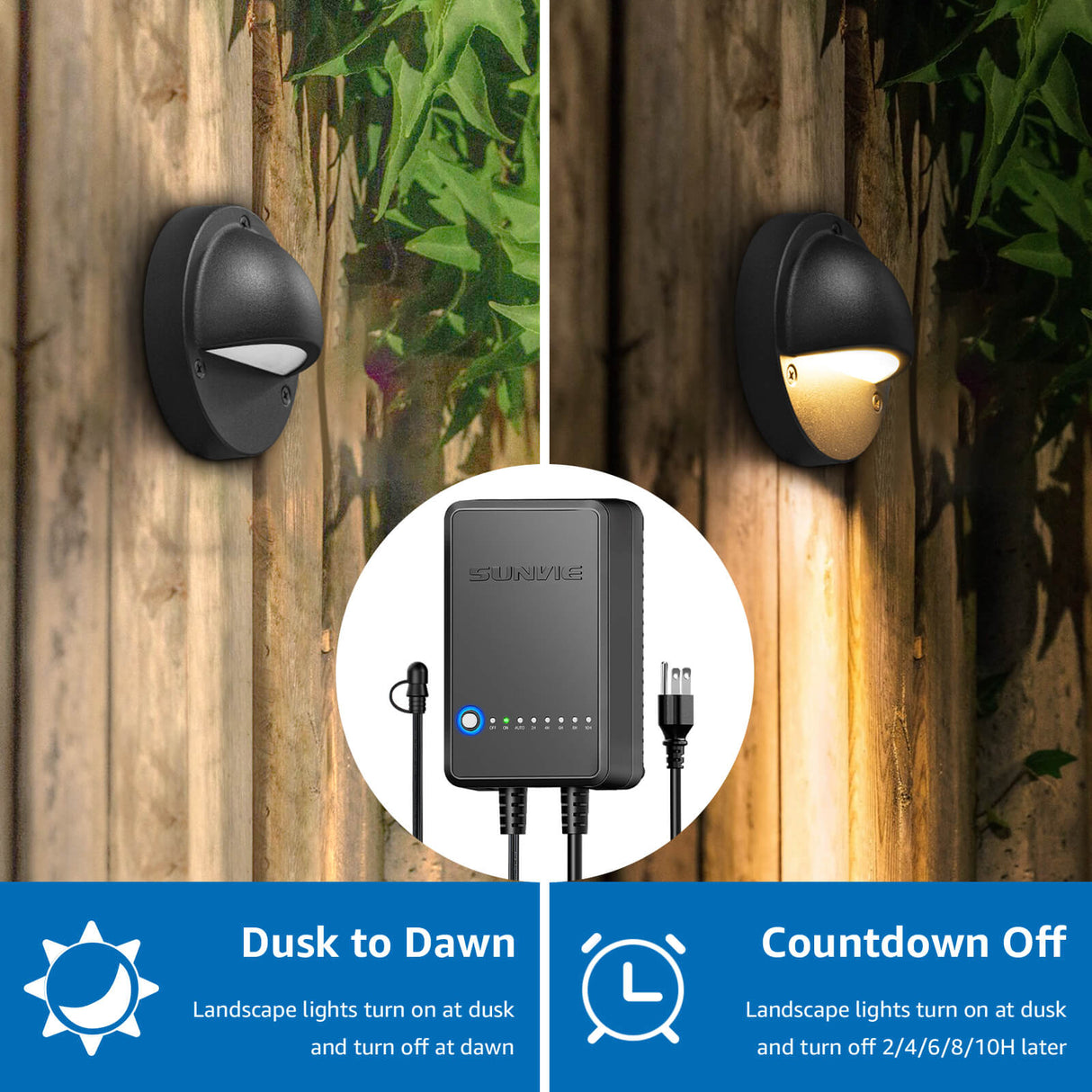 All-In-One Low Voltage Deck Lights Kit with Transformer, Wire & Connectors 8 Pack KTW-W8YBB