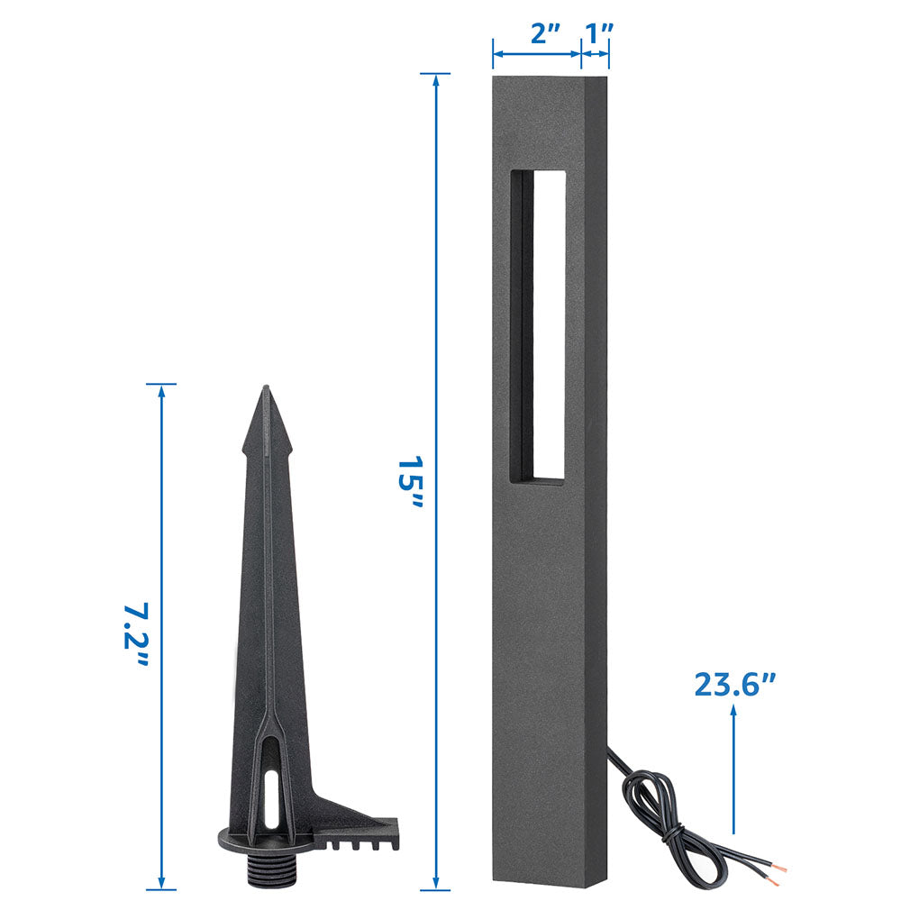 Low Voltage LED Hollow Cubid Path Lights Kit with Transformer & Wire & Connectors 8 Pack KTW-W8FA
