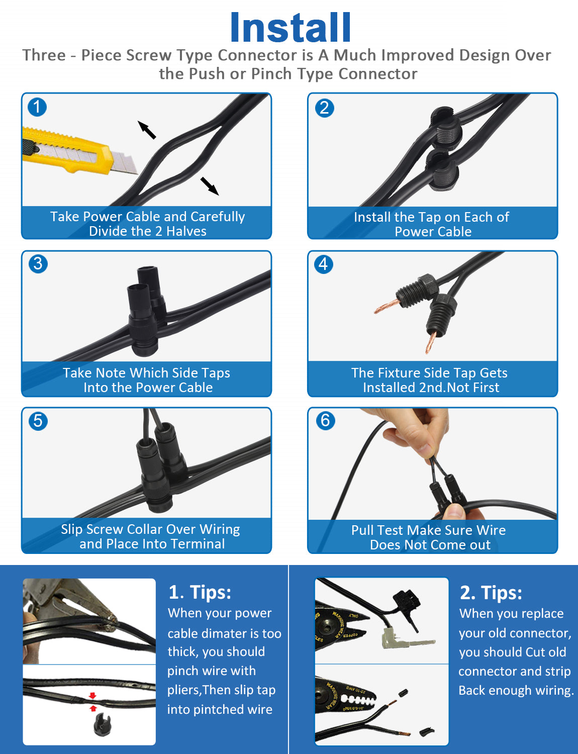 SUNVIE Low Voltage Wire Connector for Landscape Lighting Outdoor 12-14 Gauge Cable Connectors Work with Malibu Paradise Moonrays and Other Outdoor Lighting (24 Pack) Lee Lighting