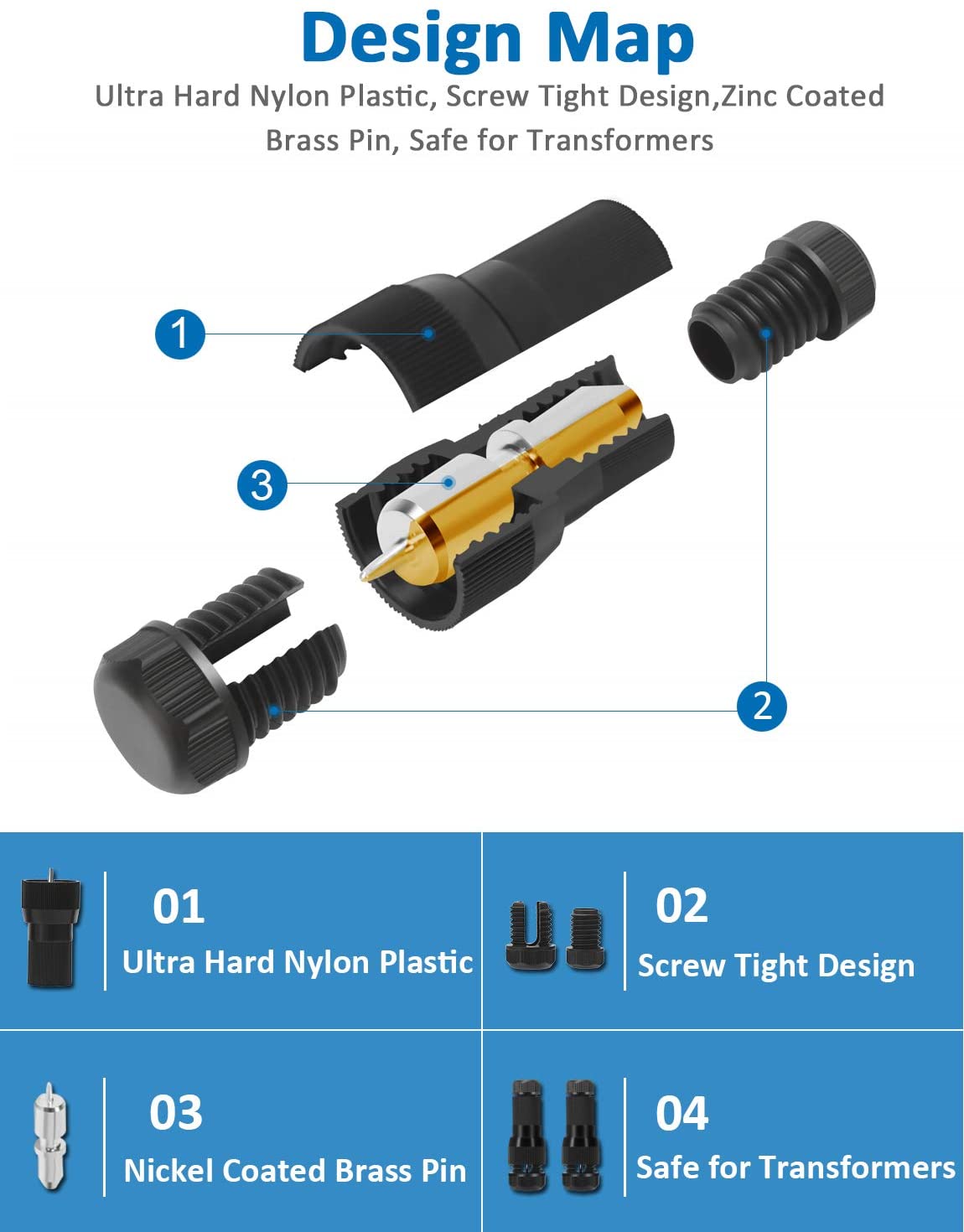 SUNVIE Low Voltage Fastlock Landscape Lights Wire Connector 12-14 Gauge Cable Connectors for Landscape Lighting Path Lights Working with Malibu Paradise Moonrays and Other Outdoor Lighting (12 Pack) Lee Lighting
