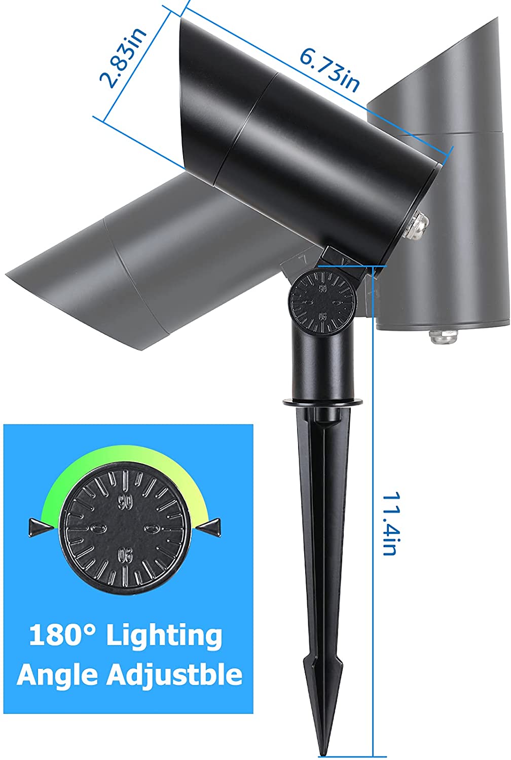 SUNVIE 30W Outdoor LED Spotlight 120V Waterproof Landscape Spotlights 3000LM Ultra Bright Spot Lights Outdoor 3000K Warm White Landscape Lights with 6 FT Cord for Flag Pole Tree Yard Path Garden Decor Lee Lighting