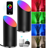 5W RGBW Smart Indoor Floor Can Uplighting Lights 2 Pack (Black) FCL-01B-02SN