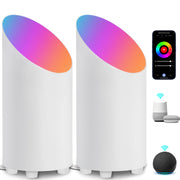 RGBW Smart Indoor Floor Can Uplighting Lights 2 Pack (White) FCL-01W-02S