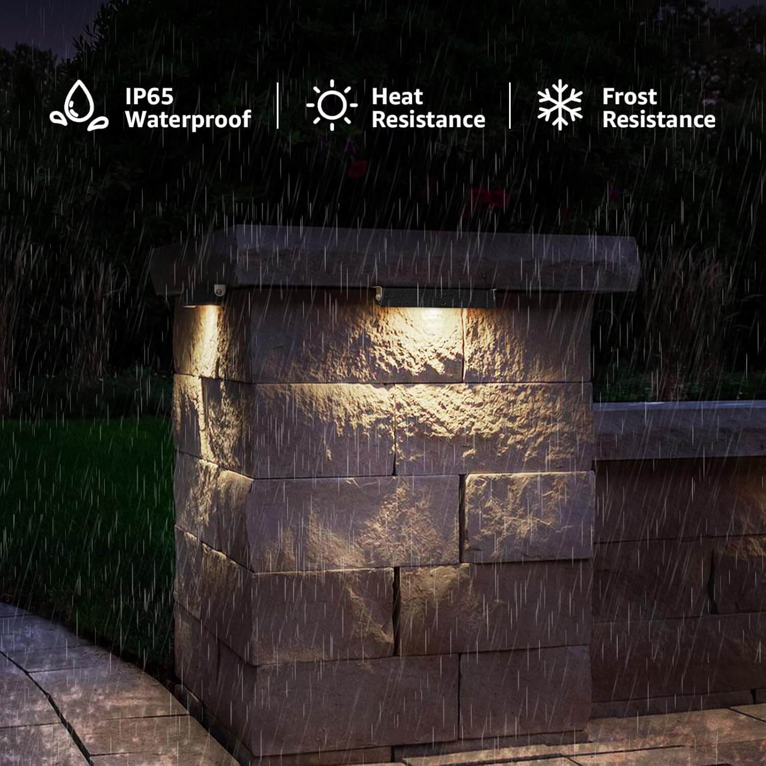 CanoLight 12 Inch 7W Hardscape Lighting - 3CCT Retaining Wall Lights With 270° Rotation & IP65 Waterproof