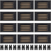 5W Low Voltage Black Step Lights with Horizontal Louver Faceplate & Fastlock2 Connectors 12 Pack BLWFB-05-12C SUNVIE