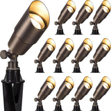 5" Solid Brass Low Voltage Outdoor Landscape Spotlights 12 Pack (No Bulb) CLB5-GH-12C