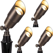 5" Solid Brass Low Voltage Outdoor Landscape Spotlights 4 Pack (No Bulb) CLB5-GH-04C