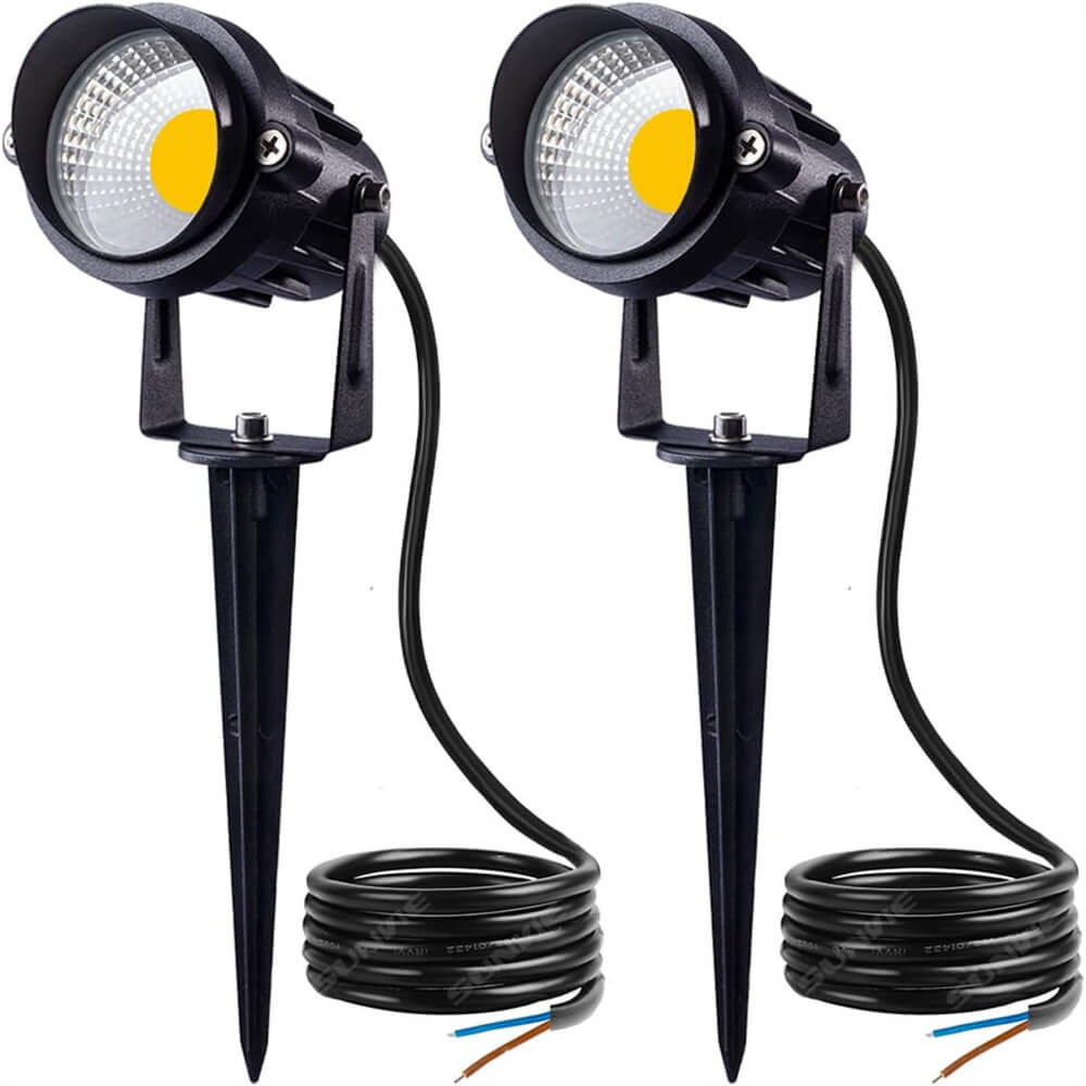 Low Voltage 12W Waterproof Landscape Lighting (AC/DC 12V) with Spike Stand 2 Pack CLWS-12-02 SUNVIE