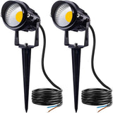 Low Voltage 12W Waterproof Landscape Lighting (AC/DC 12V) with Spike Stand 2 Pack CLWS-12-02 SUNVIE