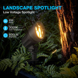 Low Voltage 6W LED Heavy Duty Anti-Glare Landscape Spotlights 4 Pack CLWS-06-04C