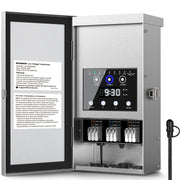 200W 3-Zone Independent Control Low Voltage Landscape Transformer with Quick-Clip Terminals LVT-MHBB-200W