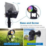 120V 6W RGB Color Changing Outdoor Waterproof Landscape Lights with Remote Control 2 Pack CHRS-06-02 SUNVIE
