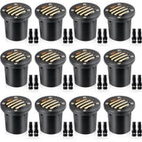 Low Voltage 12W LED In Ground Anti-Glare Well Outdoor Landscape Lights with Connectors 12 Pack MDWG-12-12C SUNVIE
