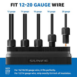 Fastlock3 Low Voltage 5-Way 12-20 Gauge Lighting Wire Connector Junction Hub 2 Pack LVCO-03-02 SUNVIE