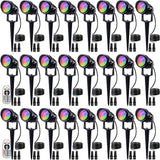 Low Voltage RGBW Color Changing Low Voltage Remote Control LED Landscape Lights with Connector 24 Pack CLRS-12-24C SUNVIE