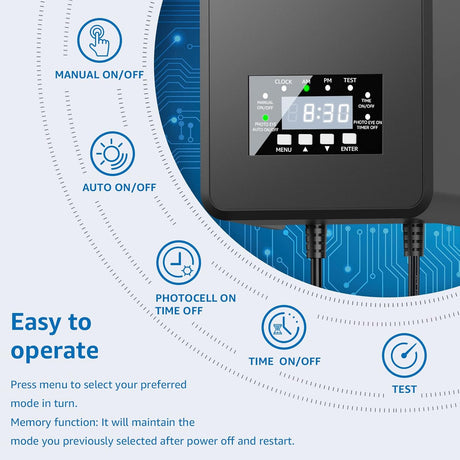 200W Low Voltage Landscape Lighting Transformer