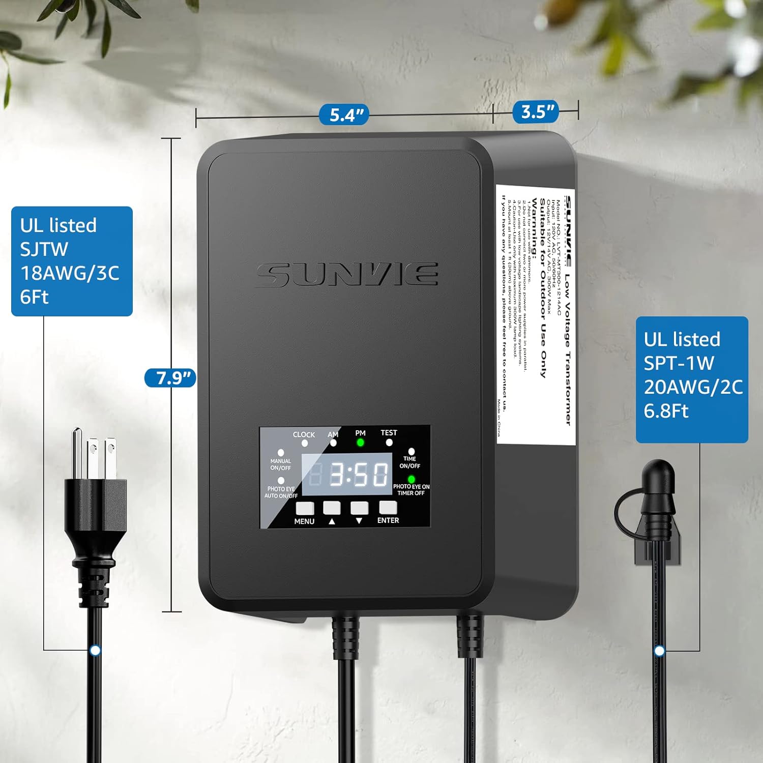 200W Low Voltage Landscape Lighting Transformer