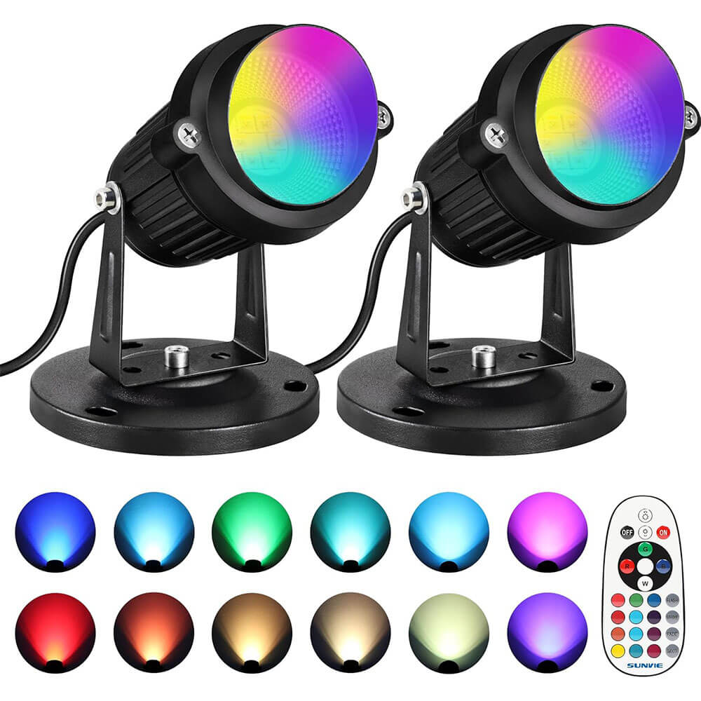 Up Lights Indoor 6W RGBW Color Changing with Remote Color 2 Pack SHRS ...