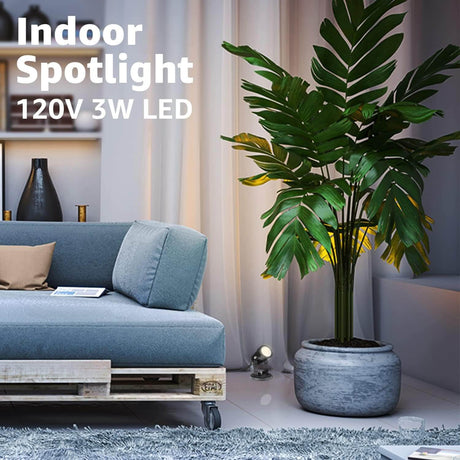 120V Warm White0 Indoor LED Spot Lights With 5.9 FT Cord & Floor Foot Switch 4 Pack SHWS-03-04 SUNVIE