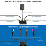 Fastlock3 Low Voltage 5-Way 12-20 Gauge Lighting Wire Connector Junction Hub 2 Pack LVCO-03-02 SUNVIE