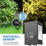 120V AC to 12V DC 300W Low Voltage Waterproof Lighting Transformer with Timer & Photocell Sensor LVT-TDC-300AC SUNVIE