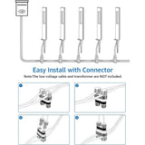 3W Low Voltage Aluminum LED Hollow Cuboid Landscape Pathway Light with ETL Listed Cord 12 Pack LFAWB-03-12C SUNVIE