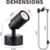 Indoor Black 3W LED Floor Spotlight Lamp Up Lights with 5.9 FT Cord & Foot Switch SHWS-03B-02B SUNVIE