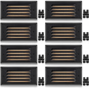 5W Low Voltage Black Step Lights with Horizontal Louver Faceplate & Fastlock2 Connectors 8 Pack BLWFB-05-08C SUNVIE