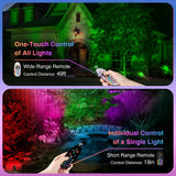 120V 12W RGB LED Color Changing Outdoor Landscape Spotlights 6 Pack with Remote Control CHRS-12-06