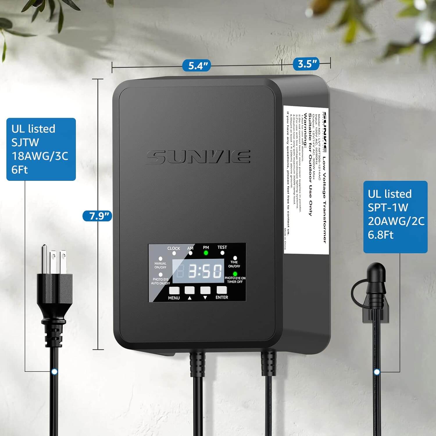300W Low Voltage Landscape Lighting Transformer